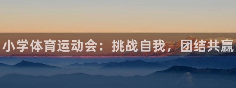 vsport体育官方正版app集团官网网址:小学体育运动会: